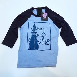 Anna Sui Mini Kids Raglan 3/4 sleeve shirt